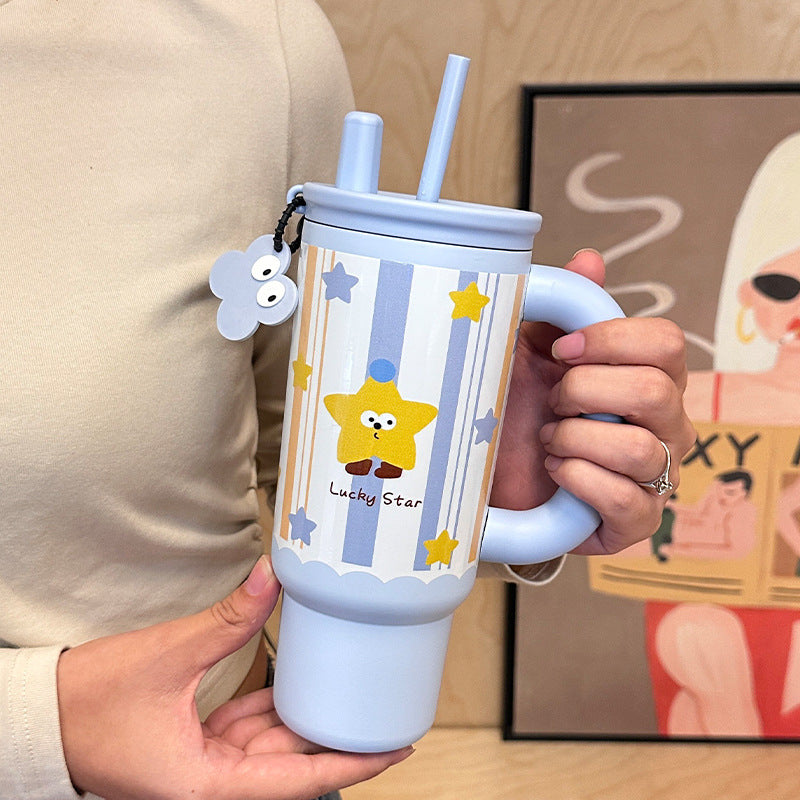 Wholesale 316 stainless steel large capacity high value portable cartoon thermos cup